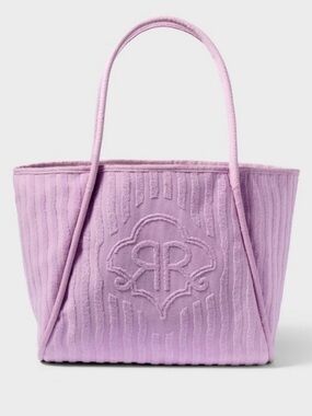 Roller Rabbit Lilac Quilted Tote with Embossed RR Logo